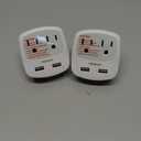 UK Ireland Travel Plug Adapter, TESSAN Type G Power Adaptor with 2 USB Charger Ports 2 American Outlets, US to Scotland London England British Irish Kenya Dubai Qatar 2 pcs