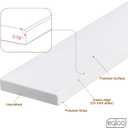 36 Inch Backsplash in Pure White, Quartz Backsplash for Bathroom Vanity Sink Top, 36 in. W x 4 in. H Universal Bathroom Vanity Backsplashes, 36x4 Inches