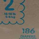 Pampers Swaddlers Diapers, Size 2 (10-22 lbs), 186 Count, Absorbent, Keeps Baby Dry and Comfortable, Skin Safe Disposable Baby Diaper 