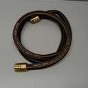 Giraffe Tools Leader Hose 5/8" Custom Length, No Kink, Flexible, Leakproof Water Hose, 600 Burst PSI, 5ft Male Female Fittings, Black Orange