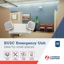 Lithonia Lighting Basics LED Emergency Light, Emergency Lighting with Dual Adjustable LED Lamp Heads, Wall Mount, Damp Location Rated, 90-Minute Backup, 120/277V, White (EU2C M6)