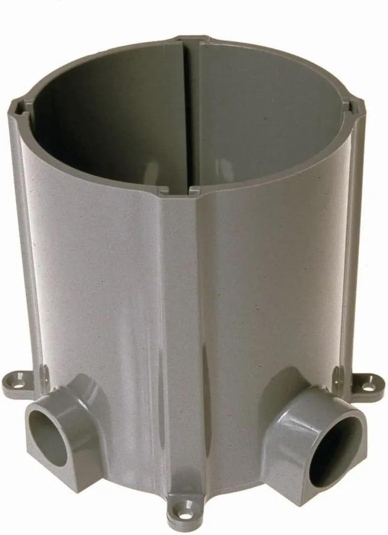 Non-Metallic Floor Box for Concrete Pour, with 3/4 and 1 in. Hubs
