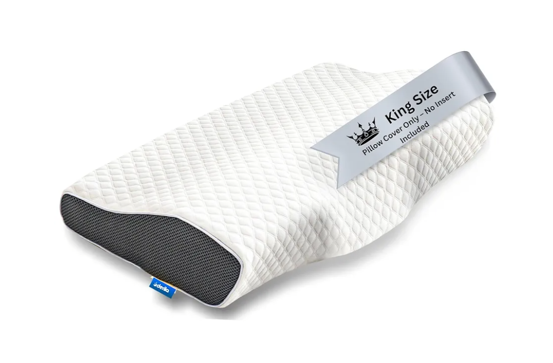 Derila King Size Pillowcase | Designed to Keep Your Derila Memory Foam Pillow for snoring Relief Covered and Protected with This Crisp, Clean, White Pillowcase Made from Premium Materials