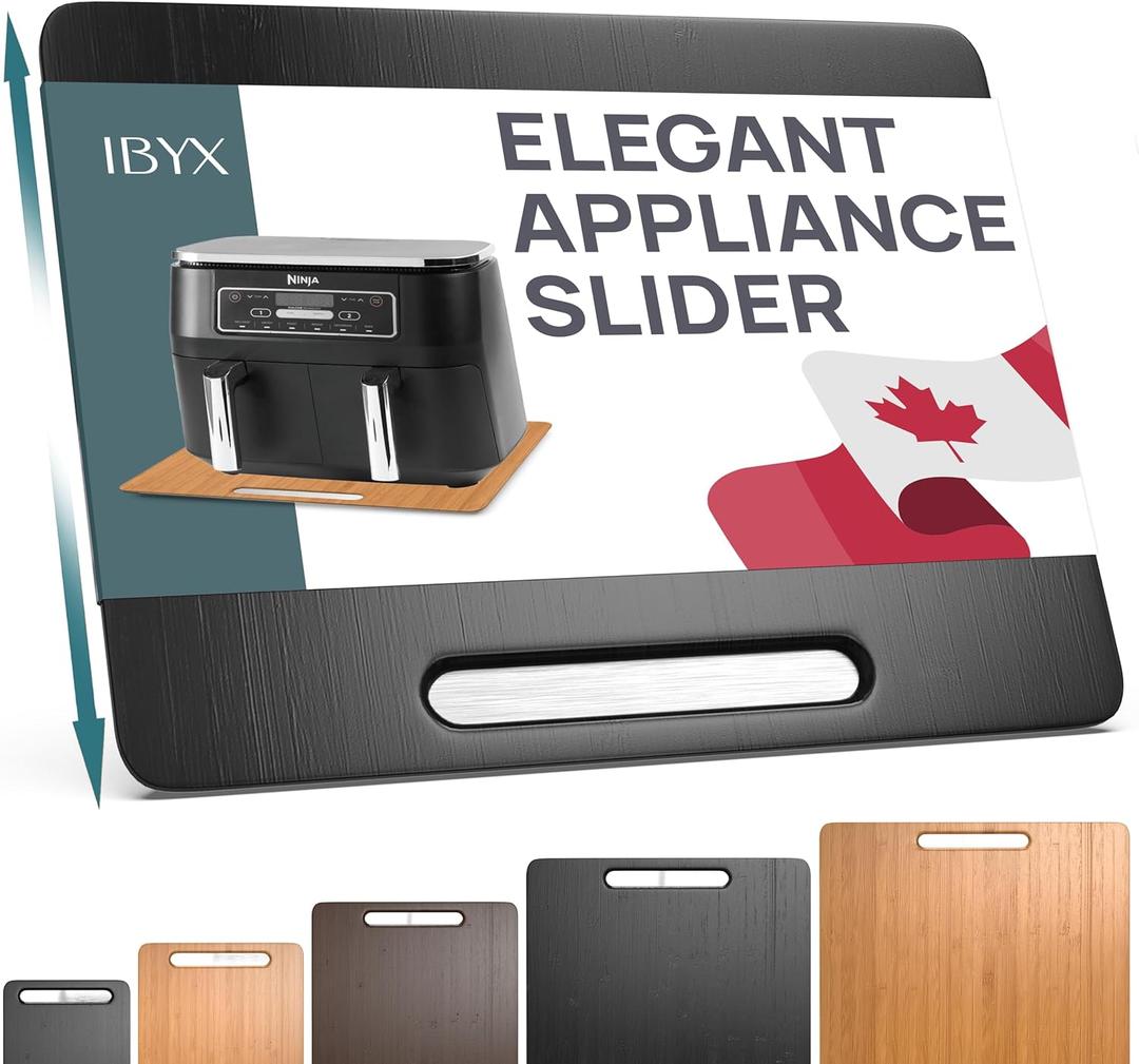 Ibyx Elegant Sliding Tray for Your Coffee Maker & Heavy Kitchen Appliances - Sturdy, Slides Easily from Under The Cabinet (Black, 13W x 10.5D)