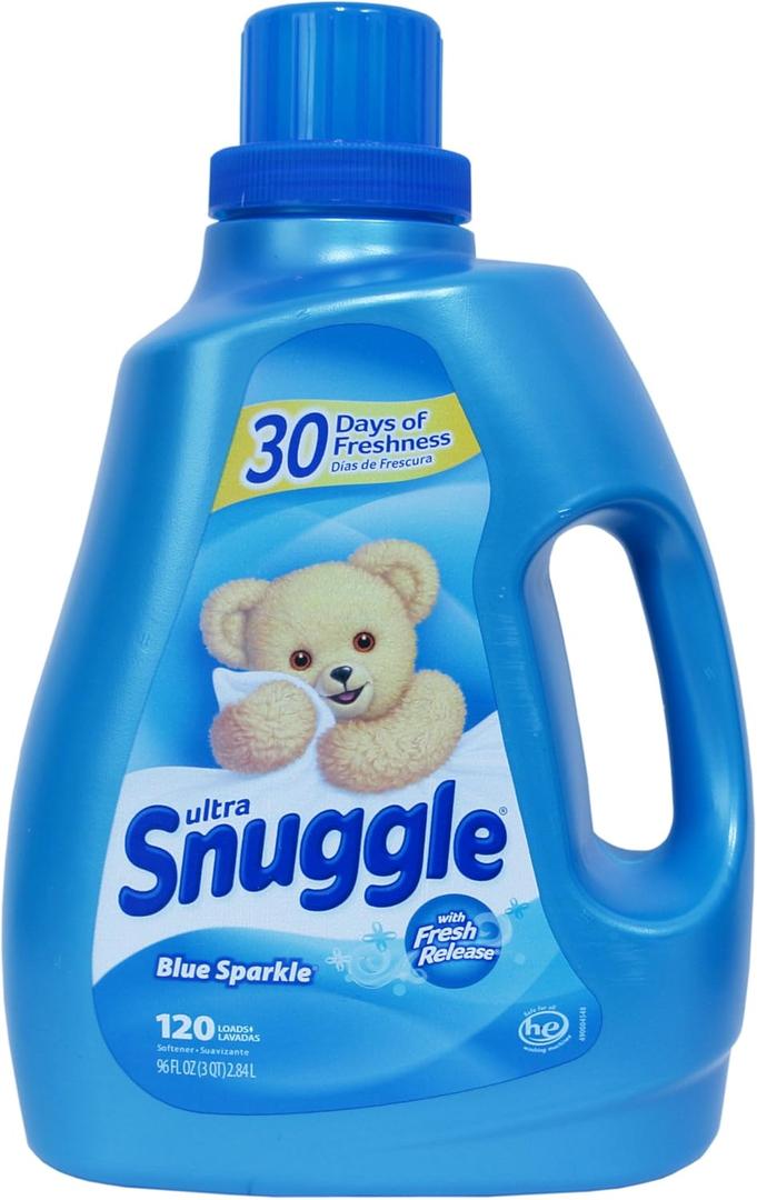 Snuggle Fabric Softener Liquid, Blue Sparkle, 96 Ounces, 120 Loads
