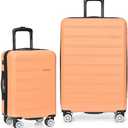 Travel Select Snowcreek Hardside Expandable Spinner Luggage Set w/USB Port, Tangerine, 2-Piece