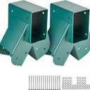 VEVOR A-Frame Middle Swing Set Brackets, Heavy Duty Carbon Steel Swing Set Hardware with Mounting Hardware, DIY Swing Set Bracket Swing Set Kit for 4x4 Legs & 4x6 Beam, Green (2 Pcs)