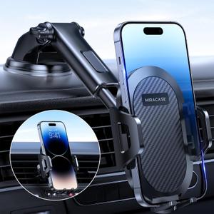 Miracase Phone Holders for Your Car, Multifunctional Car Phone Holder with Suction Cup Base, Hands Free Universal Cell Phone Car Mount, Automobile Phone Mount Car for iPhone Android Smartphones(Base)