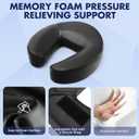 Massage Headrest for Bed, Massage Home Mattress Top Massage Bed Head Extension Kit, Adjustable Headrest Face Cushion Massage Table at Home, Face Down Pillow After Eye Surgery (Black)