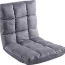 FLOGUOR Indoor 5-Position Adjustable Floor Chair with Back Support Folding Padded Gaming Sofa Chair, Lounge Chair for Adults Video Gaming, Perfect for Meditation, Reading QL050-GR