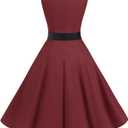 Gardenwed Women's Vintage Dress Sleeveless Cocktail 1950s Dresses Retro Tea Party Swing (XL)