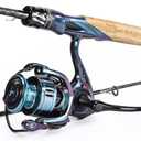 Souagyilang Chameleon Paint Spinning Fishing Rod Reel Combos,2-Section 5.9Ft Light Weight Spinner Rod with Powerful Fishing Gear for Freshwater Saltwater Present for Anglers