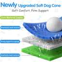 Upgrade Soft Dog Cone Collar, Dog Cone Alternative to Stop Licking After Surgery, Adjustable Comfy Cones for Dogs, Light-Weight Mesh Fabric Elizabethan Collars (S)
