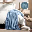 Bare Home Fleece Blanket - Twin/Twin Extra Long - Ultra-Soft Lightweight for Bed, Sofa, and Couch - Luxury Microplush - Cozy Warm Blanket (Twin/Twin XL, Coronet Blue)
