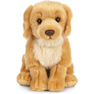 Living Nature Golden Retriever Stuffed Animal | Fluffy Dog Animal | Soft Toy for Kids | 8 inches