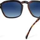 WMP Eyewear - Men's Polarized Square Sunglasses, Wide Fit: Modern Retro Style with Unique Color Combos