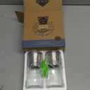 Home EC Original Stainless Steel Sea Salt and Pepper Grinder Set of 2 - Adjustable Ceramic - Glass Salt and Pepper Shakers - Kitchen Pepper Mill & Salt Mill W/Funnel & EBook