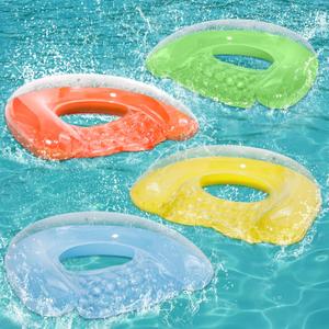 4 Pack Pool Floats Adult, PuppyuWil Minimalist Design Pool Chair Float, 52" X 38" Dopamine Colors, Drifter, Chair, Hammock 3-in-1 Inflatable Pool Toys for Pool Party, Lake, River, Sea, Outdoor (Blue & Green & Yellow & Orange)