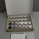 Homazing Set of 24 Hexagon Glass Spice Jars with Shaker Lids and Labels for Refrigerator, Kitchen, RV Travel Trailer Magnetic Containers