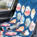 Hahafelt 2 Pack Car Seat Towel Covers with Storage Bag, 63 x 32 Inch Universal Non Slip Waterproof Sweat Protector for Car Truck, Gym Swimming Running, Machine Washable (Multi National Parks 1)
