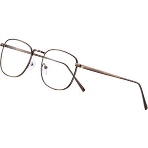 Retro 80s Square Glasses - Premium Non-Prescription Clear Lens for Women, Men & Teens | Walter White Style Fashion Tea Frame