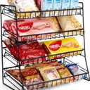 Liaakrr Candy Display Rack, 2025 Upgraded Metal Snack Rack Display Stand, Candy Display Rack Countertop,Snack Organizer for Countertop, Kitchen and Stores