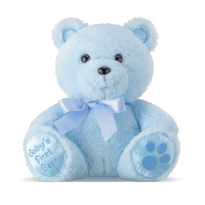 Chalyna 10 Inch Bear Stuffed Animal Gift First Bear Baby Shower Plush Toy for Wedding Birthday Back to School Gift(Blue)