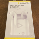 Acoustix TRUE WIRELESS AUDIOBUDS+ W/ Portable Charging Case White