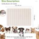 Li&Zhao Dog Food Mat - Wave Cat Food Mat Pet Food Mat Dog Bowl Mat Waterproof Pet Mats for Food and Water for Floors Waterproof(Beige)