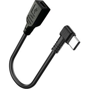 Mini USB Female to Type C Male Cable,USB-C Male to Mini U SB Female Adapter Converter for Mini Dash Cam Hardwire Kit and More Mini USB Devices(Only for Charging) (5.9in)