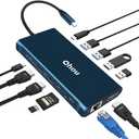 Docking Station, Triple Display Docking Station, 12 in 1 USB C HUB with 2 * 4K HDMI, 1 VGA, 100W PD, 4*USB 3.0, Gigabit Ethernet, SD/TF, Audio, Compatible with Tablets, Laptopss