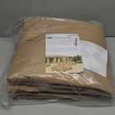 ULTCOVER Rectangular Patio Heavy Duty Table Cover - 600D Tough Canvas Waterproof Outdoor Dining Table and Chairs General Purpose Furniture Cover Size 111L x 74W x 28H inch (Brown)