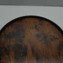 Hanobe Decorative Coffee Table Tray: Brown Wood Tray Round Rustic Wooden Trays Circle Farmhouse Centerpiece Candle Holder for Home Decor Ottoman Counter Display Living Room Organizer 18" (17.7")