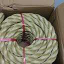 3/4 in x 50 Ft 3 Stranded Polyester Rope Tensile Strength Pulling Rope for Planting Trees Camping Swings Tug of War
