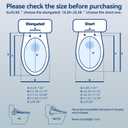 Smart Heated Toilet Seat for Elongated V-Shaped Toilets Bidet Warm Water Wash, Self-Cleaning Nozzle, Warm Air Dryer, Deodorizer, Soft-Close Lid, LED Night Light & Remote Control, Easy Install