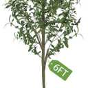 Olive Trees Artificial Indoor 6FT - Faux Olive Tree with Realistic Branches and Fruits - Potted Silk Tall Artificial Plant for Home Office Living Room Decor 