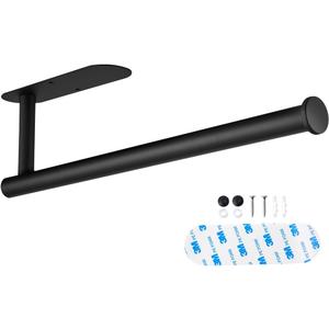VEVOR Paper Towel Holder Under Cabinet, Stainless Steel Paper Towel Holders, Self Adhesive or Drilling Papers Towels Holder Wall Mount for Kitchen, Bathroom, Pantry
