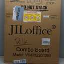 JILoffice White Board & Bulletin Corkboard Combination, Combo Board 36 x 24 Magnetic Whiteboard, Silver Aluminum Frame Wall Mounted Board for Office Home and School with 10 Push Pins