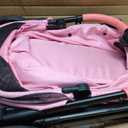 All-Terrain Dog Stroller for Small to Medium Dogs, Pet Stroller for Dogs & Cats Outdoor Walks, One-Hand Easy Fold, Double-Layer Anti-UV & Waterproof Canopy & Breathable Mesh, Sakura Pink