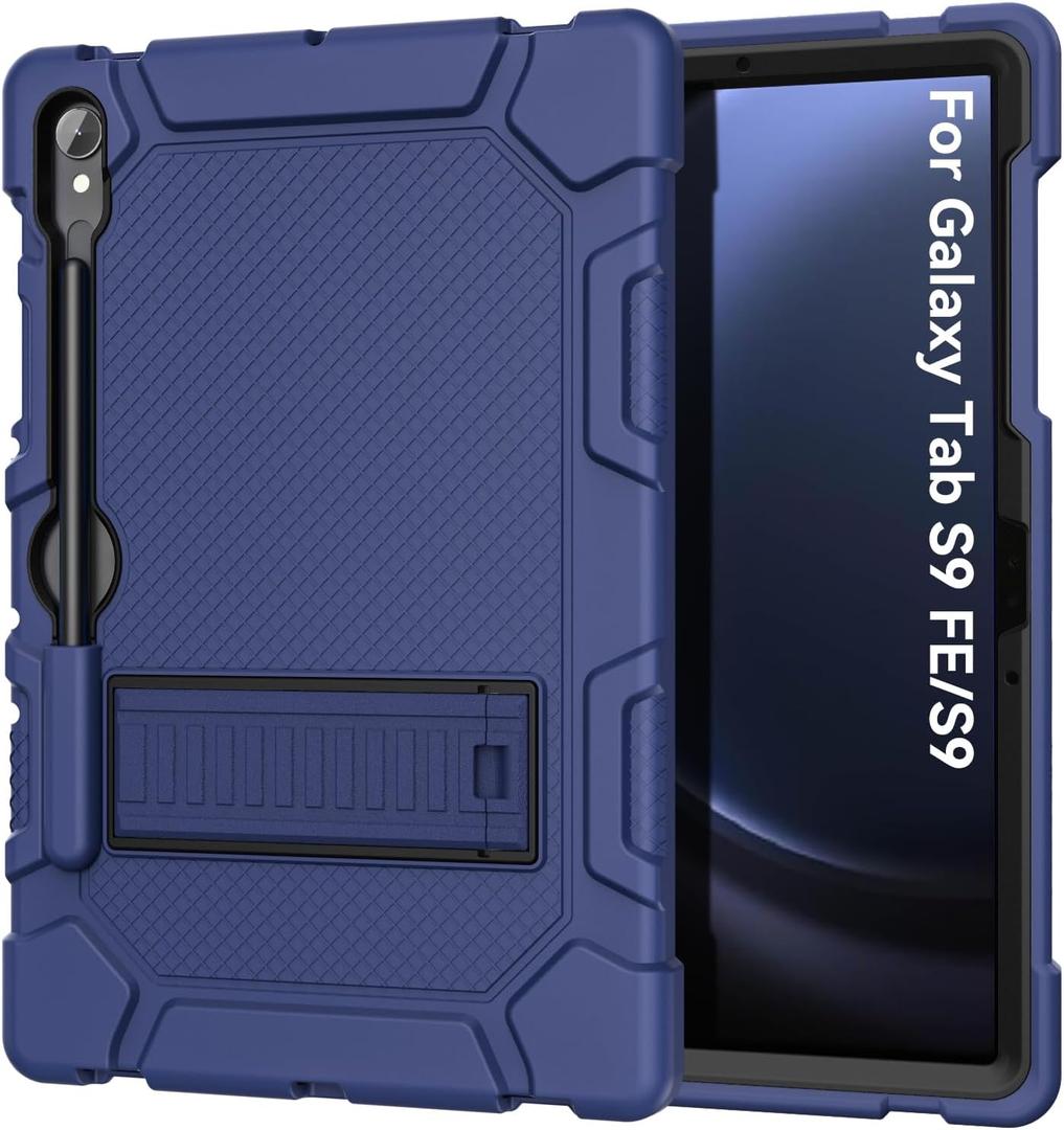 Cantis Case for Samsung Galaxy Tab S10 Lite/ S10 FE/ S9 FE 5G 10.9 Inch/Galaxy Tab S9 11 Inch 2023, Heavy Duty Shockproof Tablet Case Support S Pen, Navy Blue