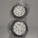 auovo 4" Round LED Back up Reverse Fog Light with Clear Lens&Rubber Grommet Waterproof 12/24V Taillight/Side Maker Light for Truck Trailer RV UTV Bus etc. (White, Pack of 2)