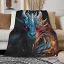 Ultra Soft Flannel Fleece Throw Blanket Dragon All Season Warm and Cozy Quilt Blanket for Bed Sofa Couch 60"X50"for Teens