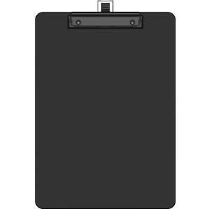 Black Clipboard with Pen Holder, 8.5 x 11 Plastic Clip Boards with Black Low Profile Clip, Letter Size for Classroom, Teacher, Students, School, Office Supply