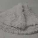 AOGU 36 Inch Faux Fur Christmas Tree Skirt White Plush Skirt for Merry Christmas Party Christmas Tree Decoration