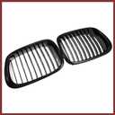 2pcs Glossy Black Front Kidney Grille Grill for BMW E39 1999-2003 5 Series 528i 540i 4-Door Replace Parts