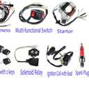 Complete Wiring Harness Kit ATV Wire Harness for Taotao Chinese 4 Wheeler 50cc 70cc 110cc 125cc Pit Quad Dirt Bike Parts with Electrics Stator Coil CDI Solenoid Relay by BOOTOP PIN