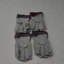 4 Pair Pack Leather Palm Work Gloves Cowhide Leather Suede Finish A Grade Premium L
