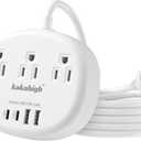 Thailand Power Adapter, Thailand Plug Adapter with 3 American Outlets 4 USB Ports (2 USB-C) Total 24W, Type O Plug Adapter for USA to Thailand, 4FT