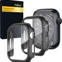 Ailun for Apple Watch Ultra 3/ Ultra 2/ Ultra Screen Protector Case [49mm], 2025/ 2023/ 2022 Ultra-Thin Hard PC Case Built in Tempered Glass for iWatch, Shockproof Cover with Button [2 Pack][Black]