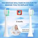 Replacement Toothbrush Heads Compatible with Philips Sonicare10 Pack Soft Replacement Electric Brush Head for 4100 5100 6100 HX9023/65 W Optimal Plaque Control Snap-on System